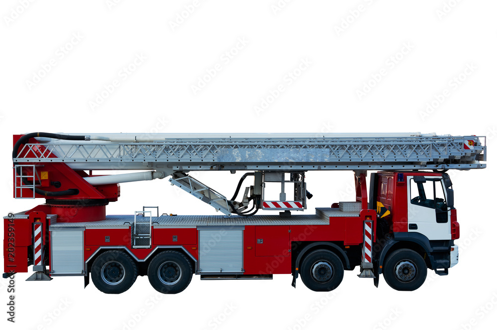 Fire truck isolated on white background