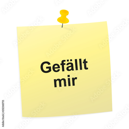 Notizzettel gelb - Gefällt mir