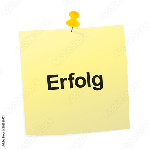Notizzettel gelb - Erfolg