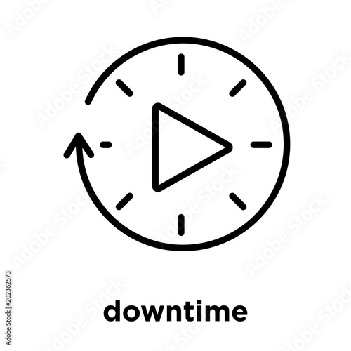 downtime icon isolated on white background