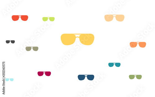 Viele bunte Sonnenbrillen