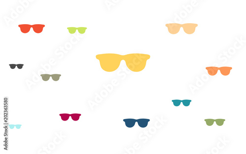 Viele bunte Brillen