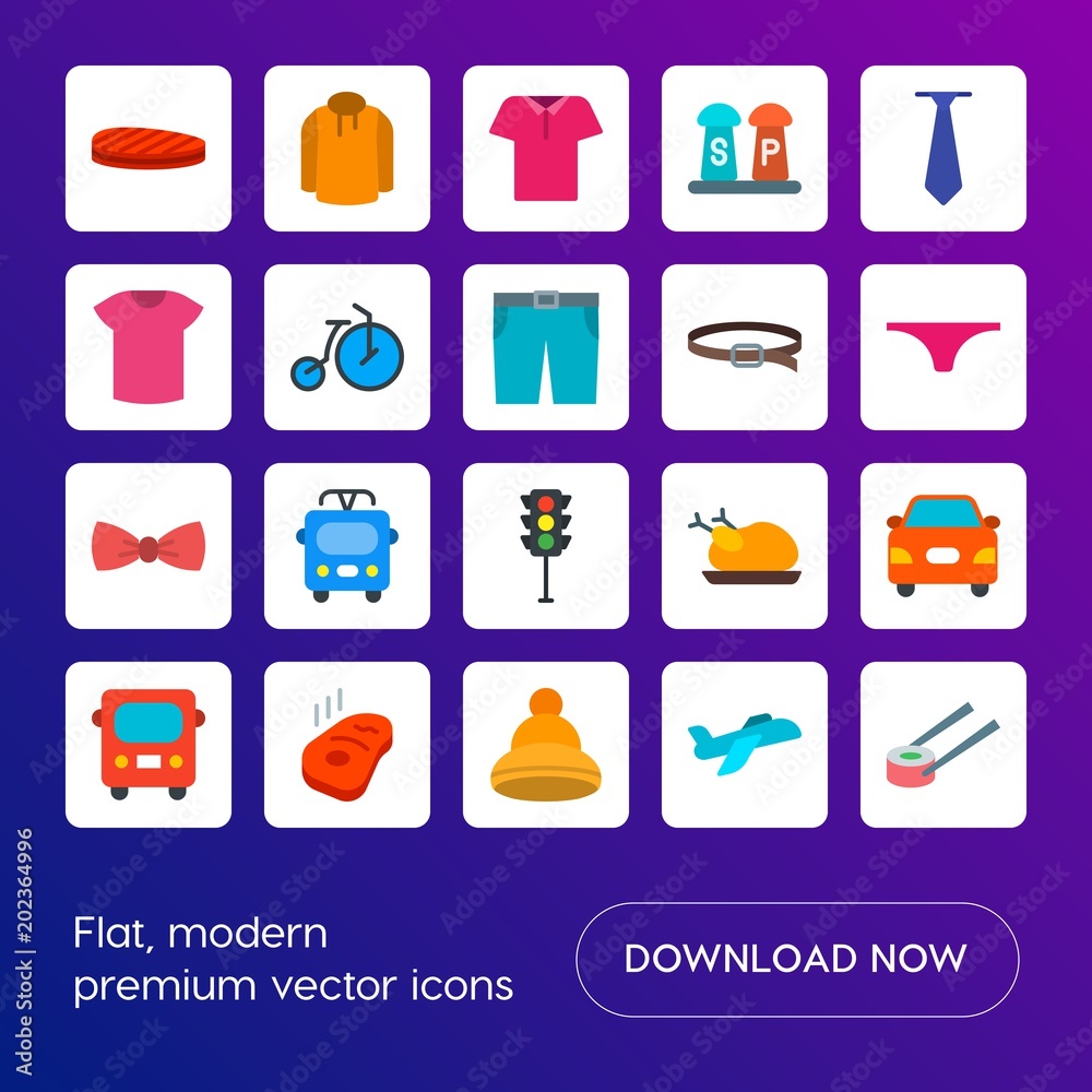 Modern Simple Set of transports, food, clothes Vector flat Icons. Contains such Icons as polo, closeup, hat, food, airplane, xmas and more on gradient background. Fully Editable. Pixel Perfect Modern Simple Set of transports, food, clothes Vector flat Icons. Contains such Icons as polo, closeup, hat, food, airplane, xmas and more on gradient background. Fully Editable. Pixel Perfect