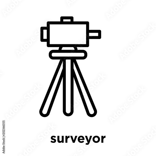 surveyor icon isolated on white background