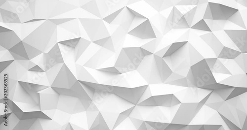 White lowpoly wall 4k video,3d rendering.	