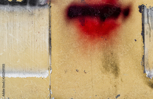 Abstract wall with red spot. Abstract  grunge background