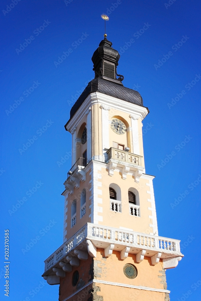 Old Town Hall on the sky background