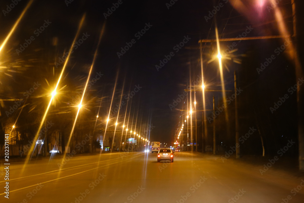 Night street in the city Night street in the city
