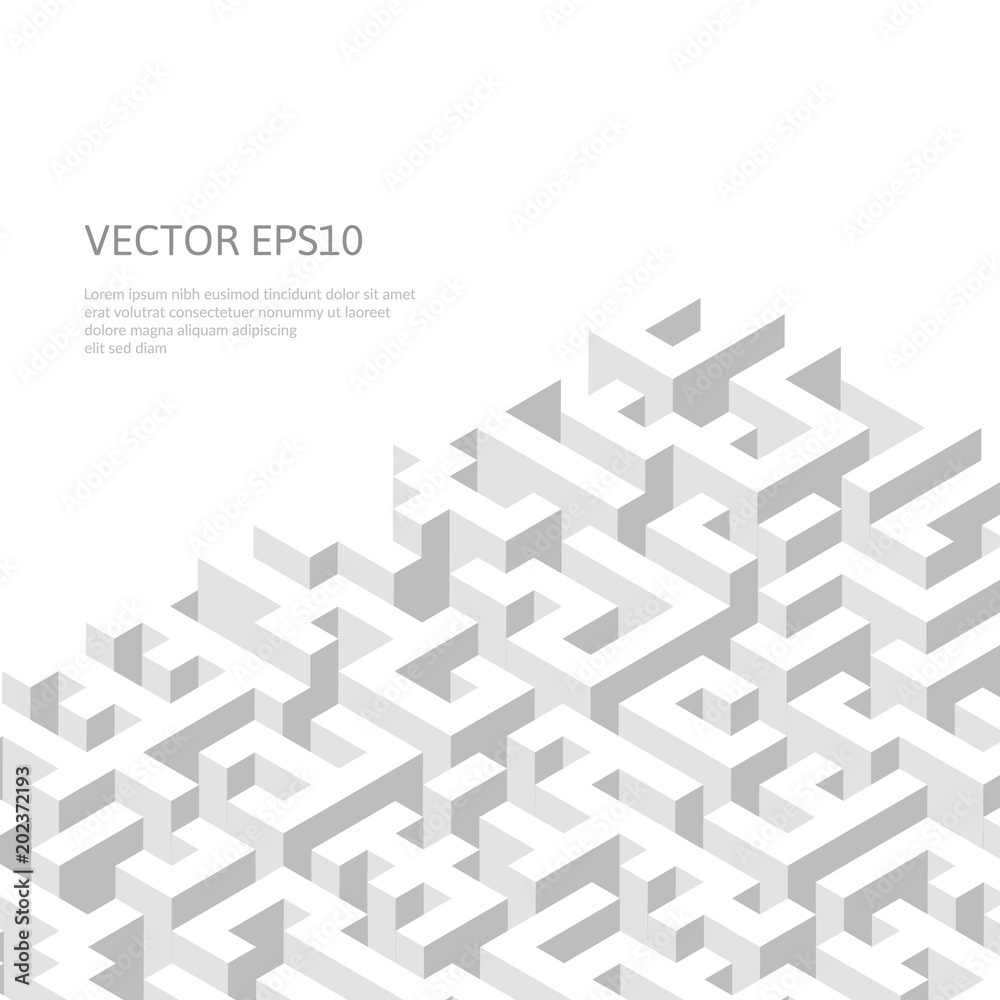 Fotografie Isometric structure. Optical illusion of volume.