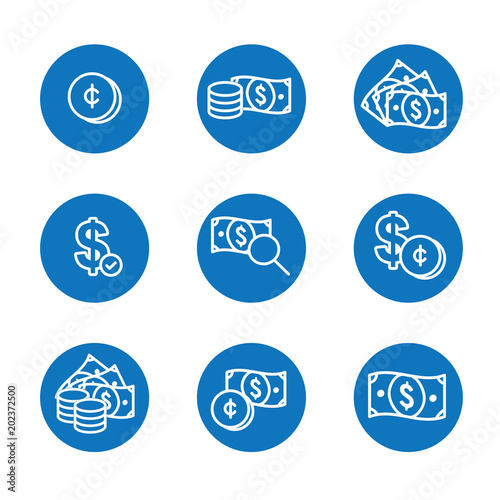Currency Circulation / money exchange rate icon with dollar bill