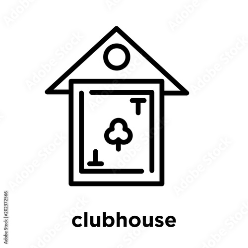 clubhouse icon isolated on white background