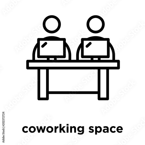 coworking space icon isolated on white background