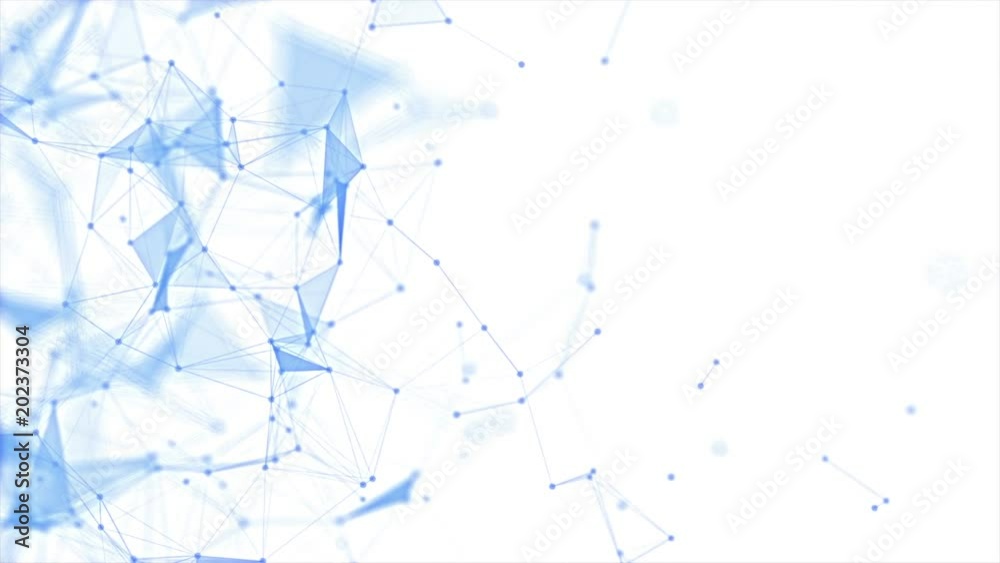 Abstract beautiful geometric background with moving lines, dots and triangles. Plexus fantasy abstract technology. Loop animations. Abstract beautiful geometric background with moving lines, dots and triangles. Plexus fantasy abstract technology. Loop animations.