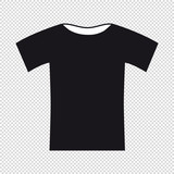 Tshirt Icon - Bunte Vektor Illustration - Freigestellt auf transparentem Hintergrund