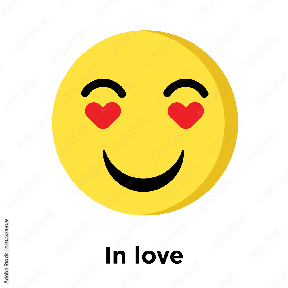 Fototapeta premium In love icon isolated on white background