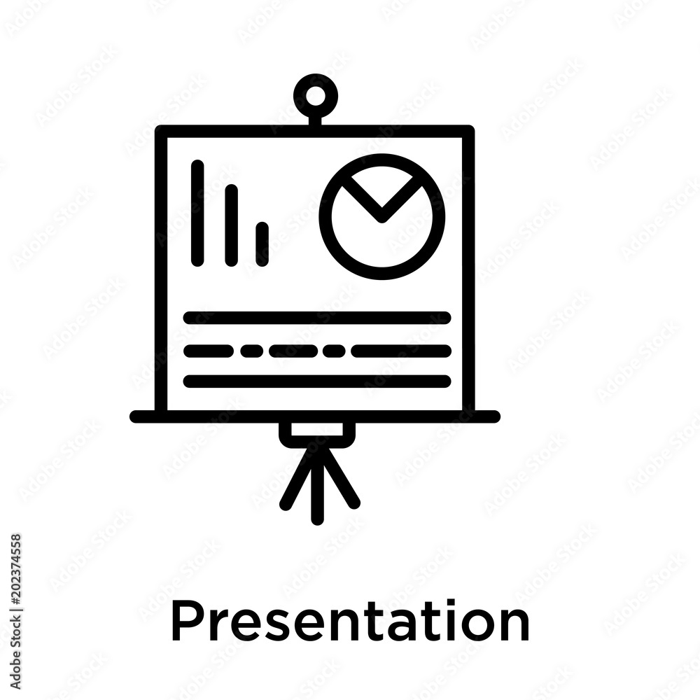 Presentation icon isolated on white background Presentation icon isolated on white background