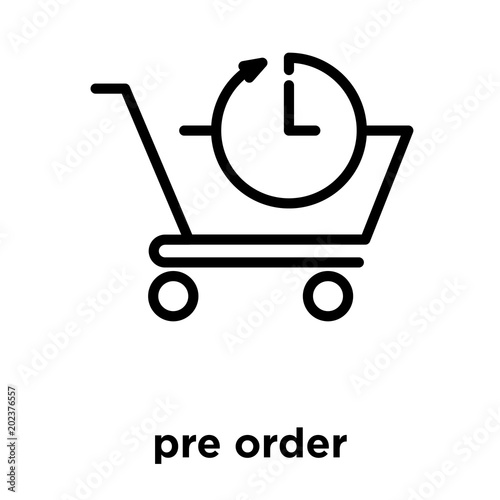 pre order icon isolated on white background