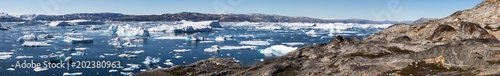 Panorama des Sermelik-Fjord - Grönland