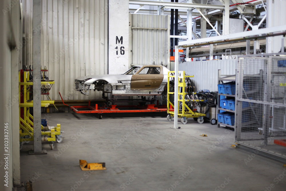 Auto Karosserie in der Fabrik Auto Karosserie in der Fabrik