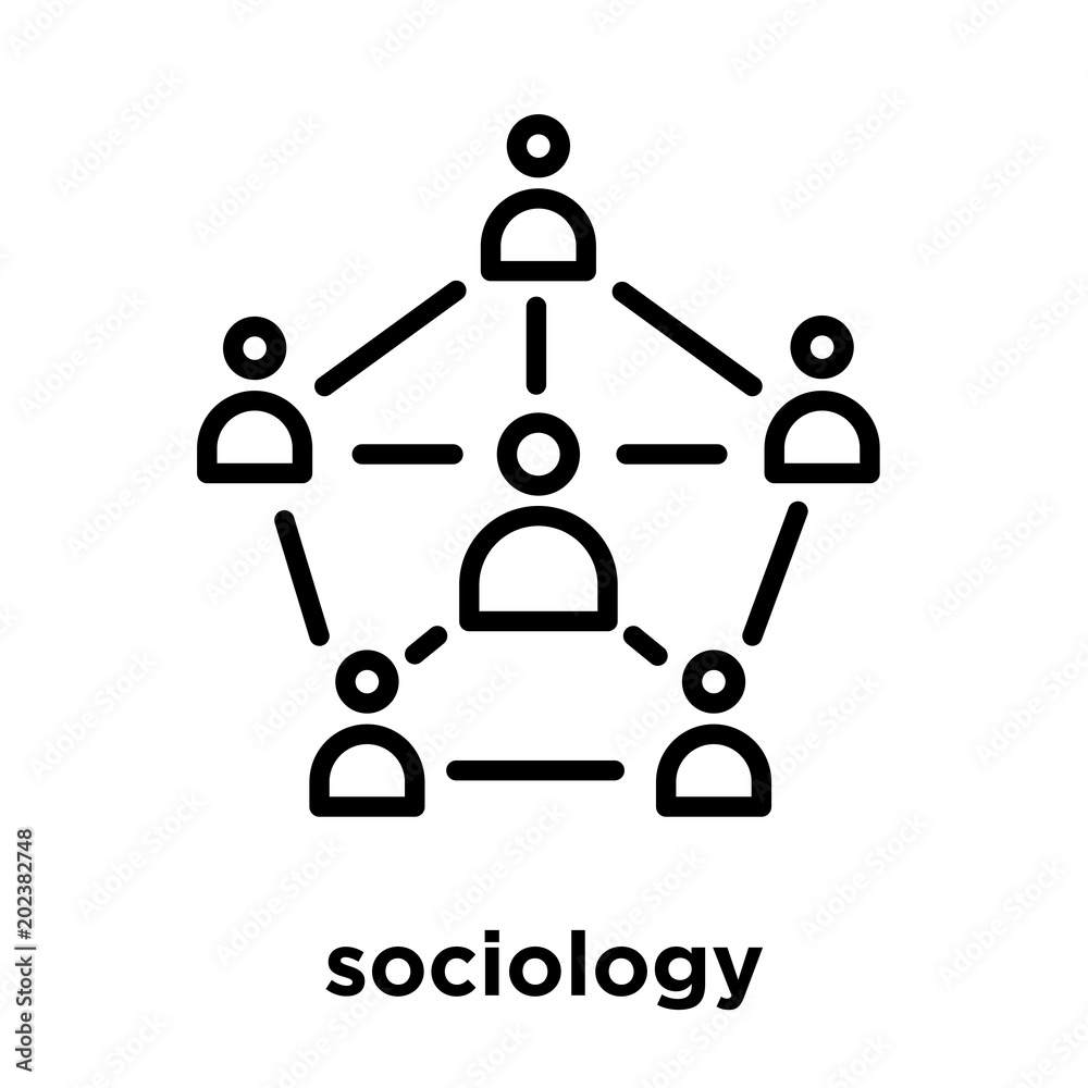 Sociology icon isolated on white background stock vector adobe stock