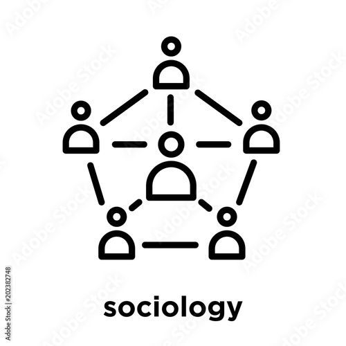 sociology icon isolated on white background