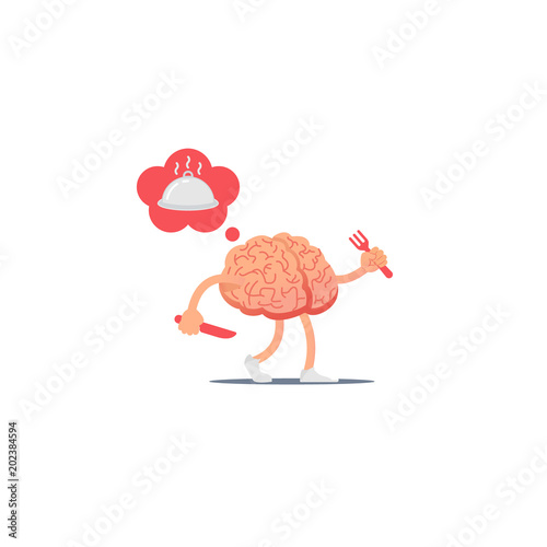 Cartoon vector brain illustration