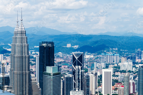 Kuala Lumpur city skyline with modern skyscrapers photo