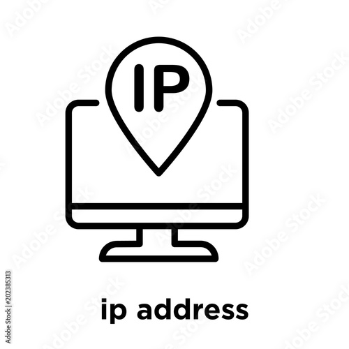 ip address icon isolated on white background