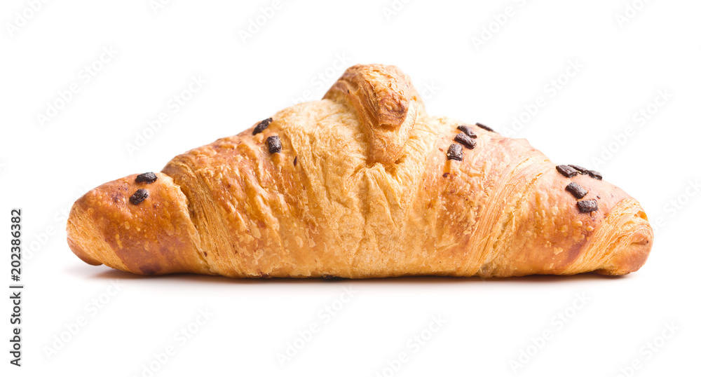 Croissant with chocolate crumbs
