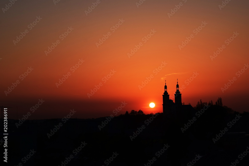 Sunset in the city Sunset in the city