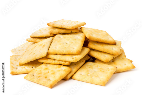 A bunch of cookies on a white isolated.