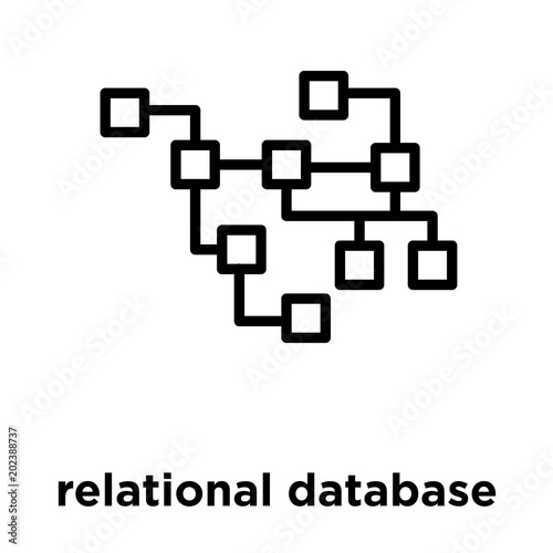 relational database icon isolated on white background