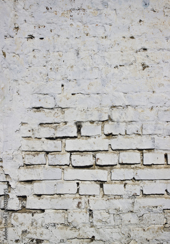 background texture of brick covered with white paint