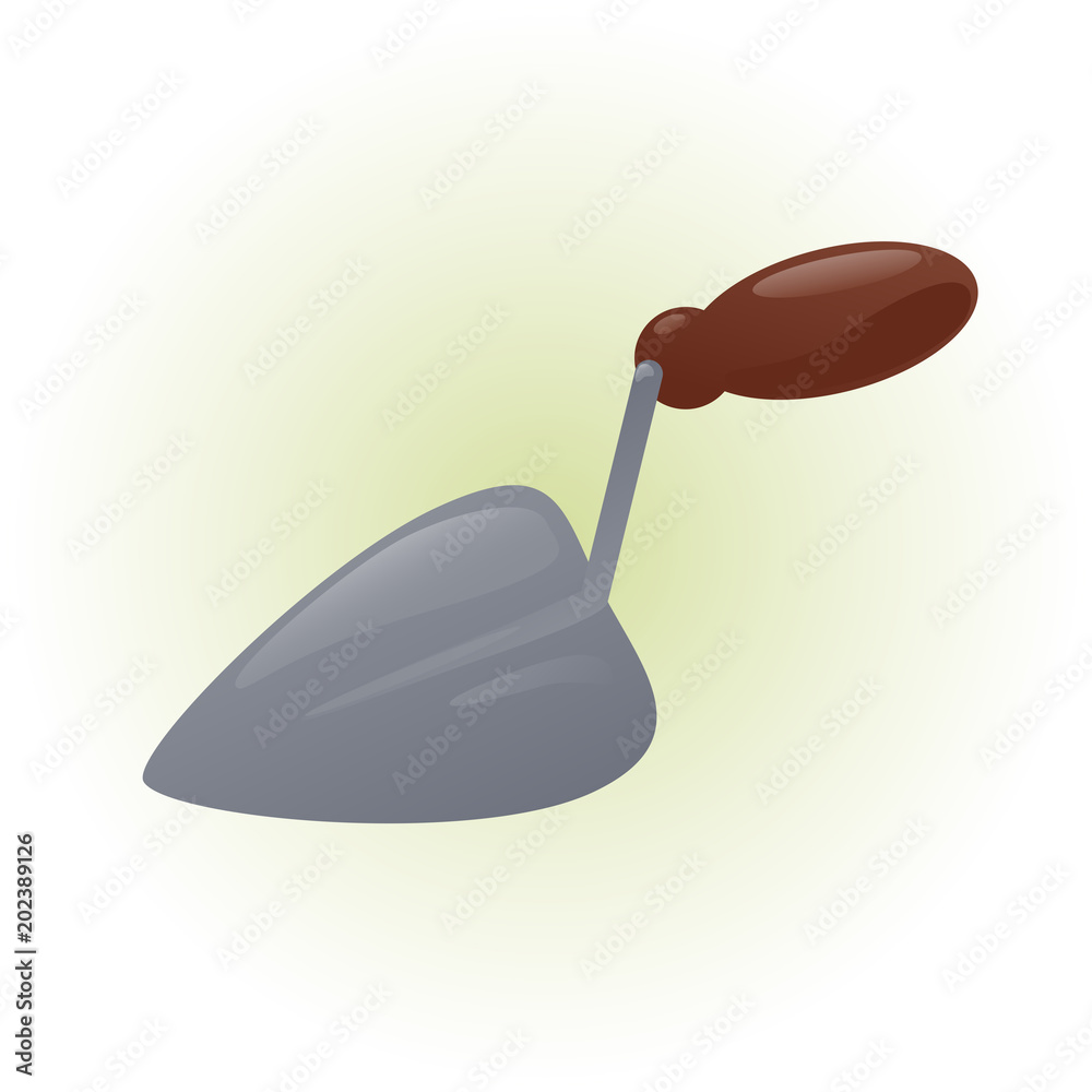 Metallic trowel vector illustration Metallic trowel vector illustration