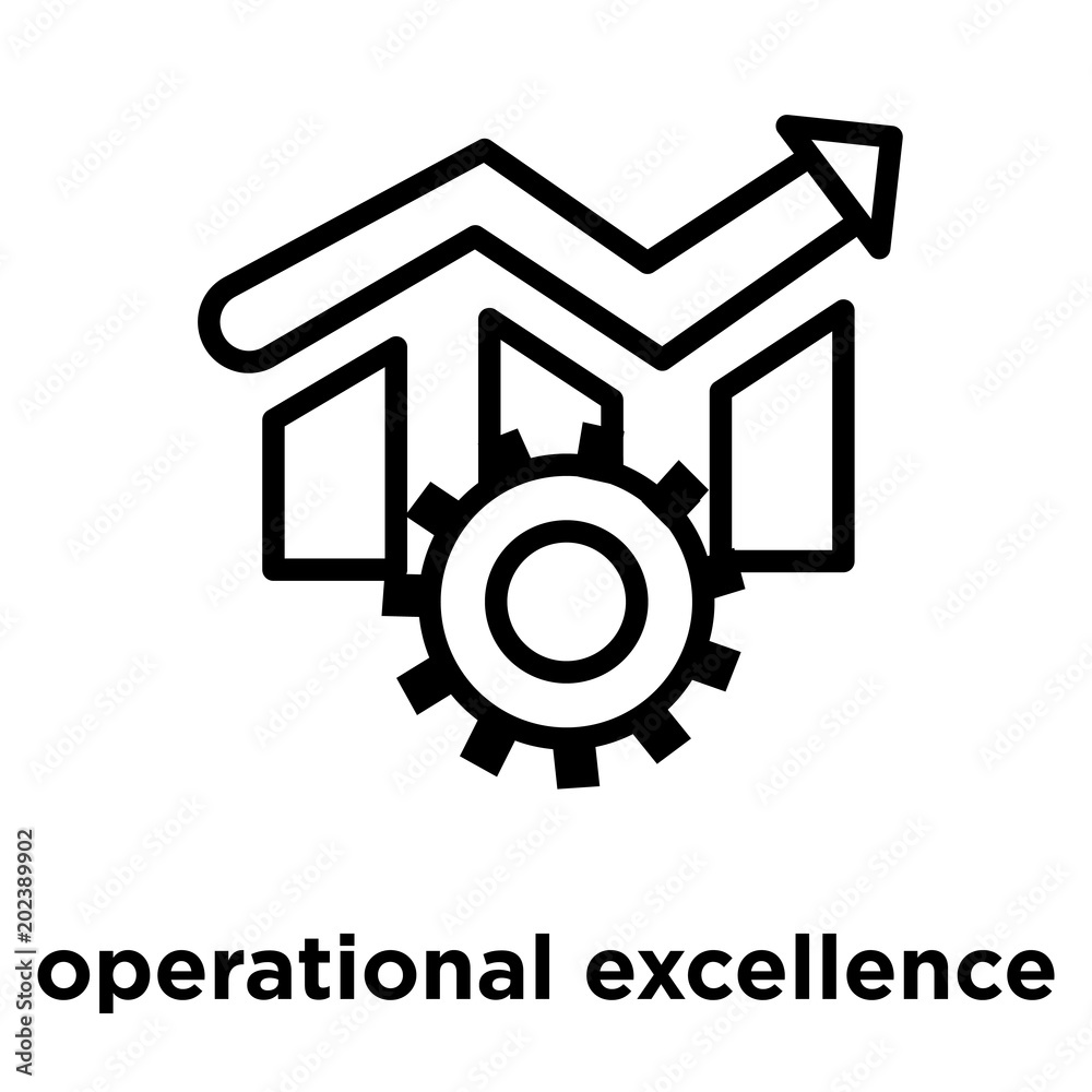 operational excellence icon isolated on white background operational excellence icon isolated on white background