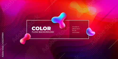 Liquid color covers set. Fluid shapes composition. Futuristic design posters. Eps10 vector.