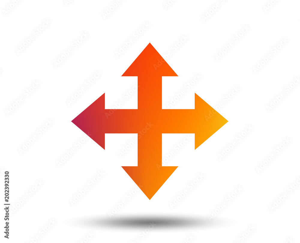 Fullscreen sign icon. Arrows symbol. Icon for App. Blurred gradient design element. Vivid graphic flat icon. Vector Fullscreen sign icon. Arrows symbol. Icon for App. Blurred gradient design element. Vivid graphic flat icon. Vector