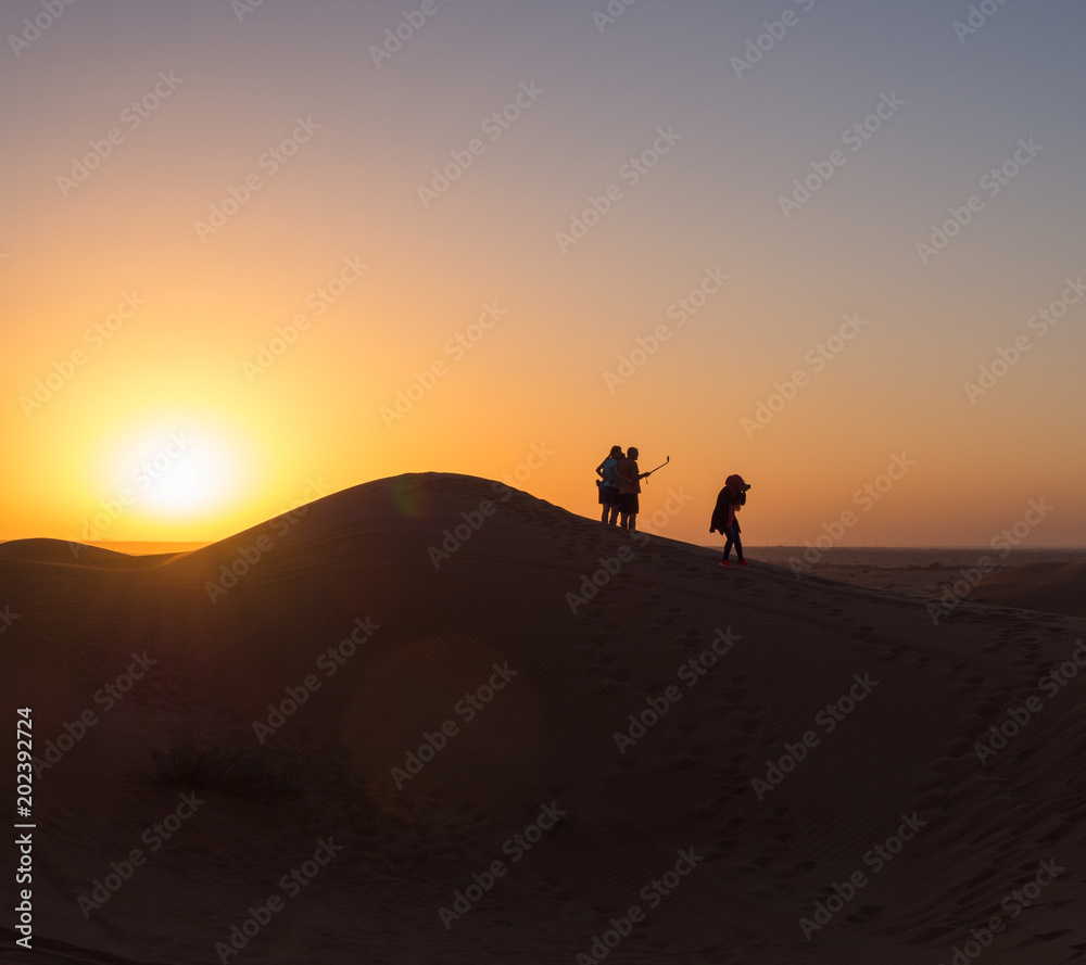 Dubai Desert Selfie Sunset UAE