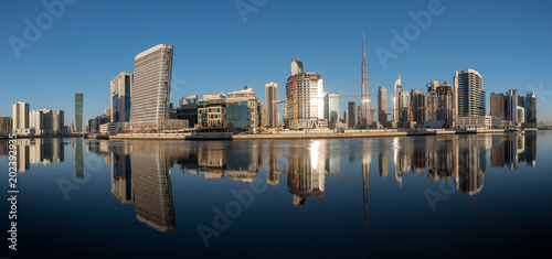 Reflection of Dubai Skyline UAE