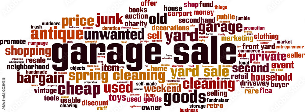 Garage sale word cloud