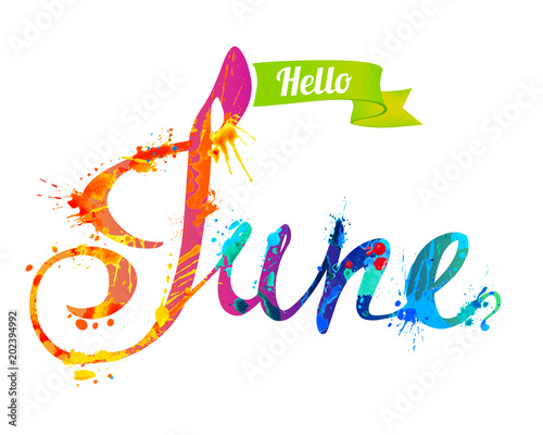Hello June. Hand written word