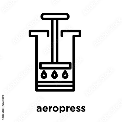 aeropress icon isolated on white background