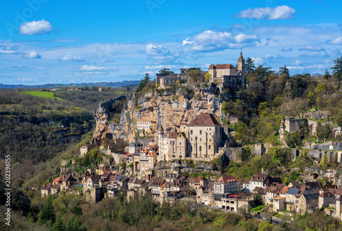 Rocamadour village, a beautiful UNESCO world culture heritage site, France photo