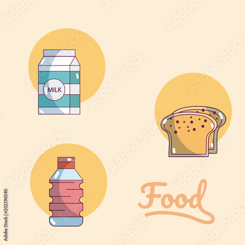 Set of food icons