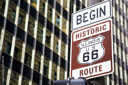 Begin of Route 66 in Chicago