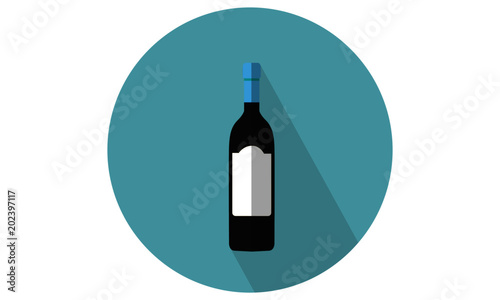 Wine Bottle Vector Flat icon for food and drinks web and mobile app designs