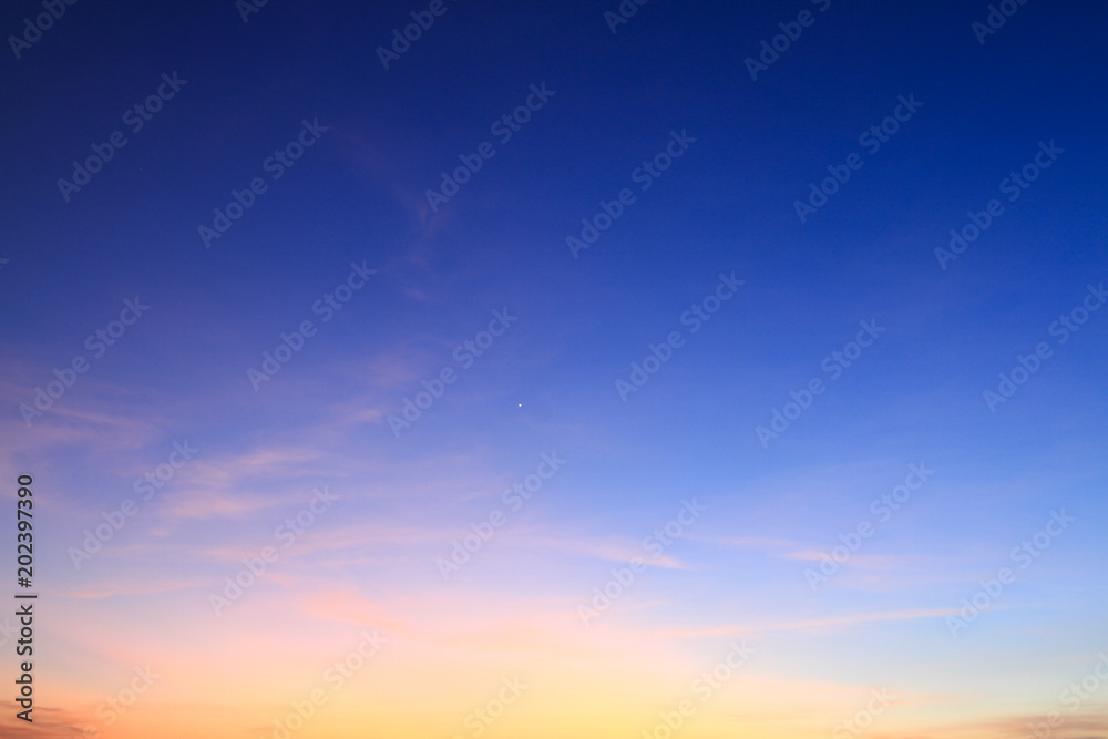 Beautiful sky on  twilight times for background