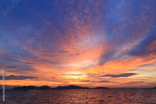 Beautiful sky at  twilight times for background