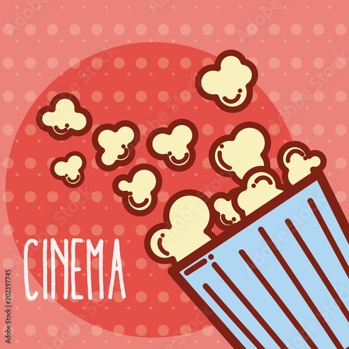 Pop corn box cinema cartoon