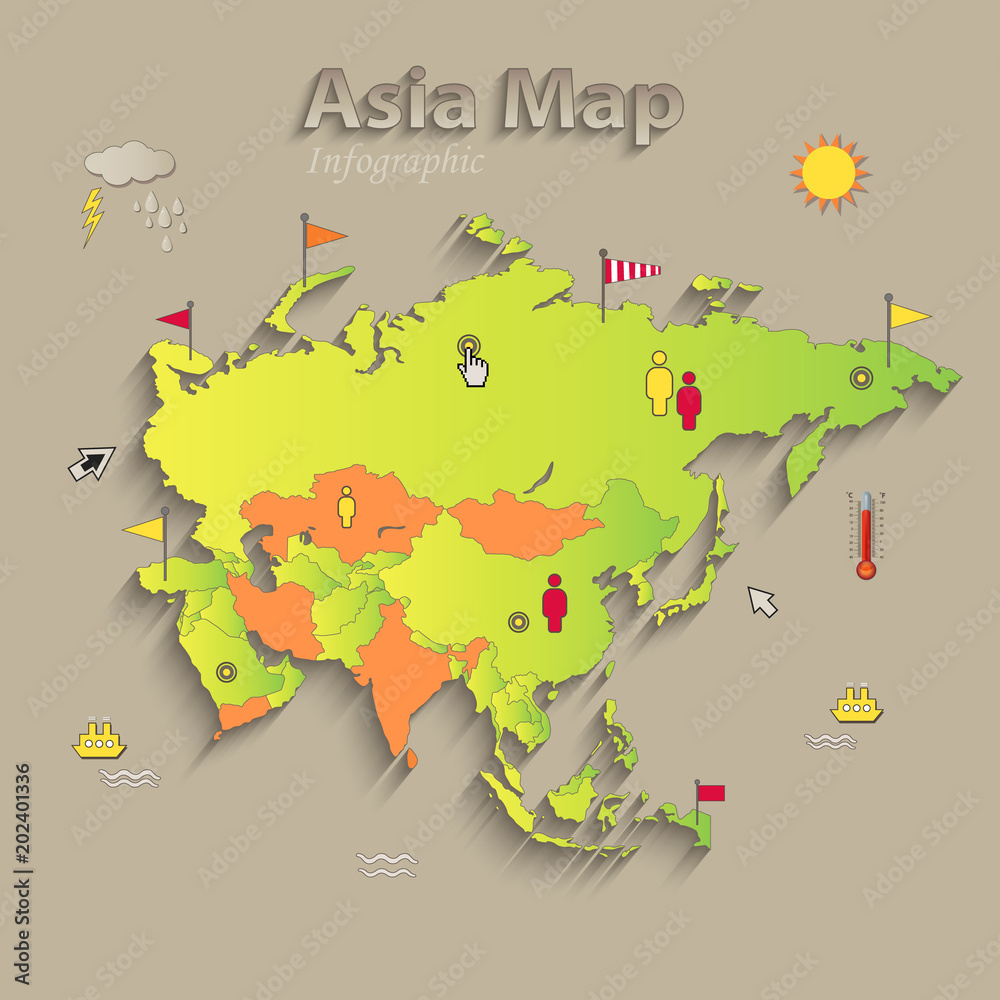 asia-map-separate-states-infographics-political-map-individual
